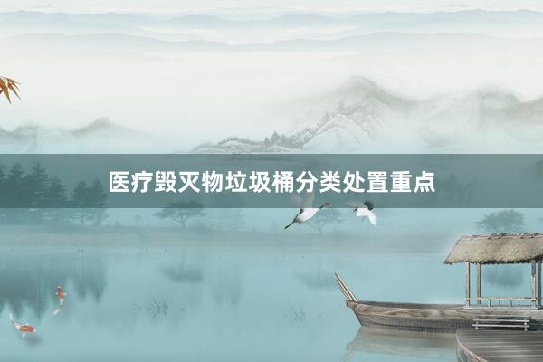医疗毁灭物垃圾桶分类处置重点